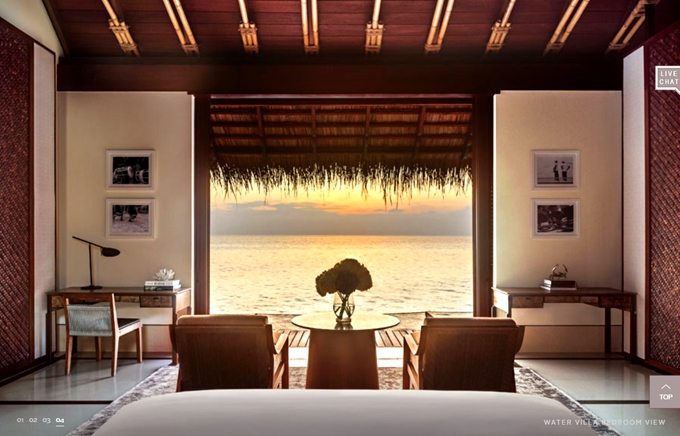 房型内部设施图片参考，如无边泳池与电视及音响， 水上别墅-Water Villa maldievs(唯一岛|唯逸岛|OO岛 One Only Reethi Rah) 